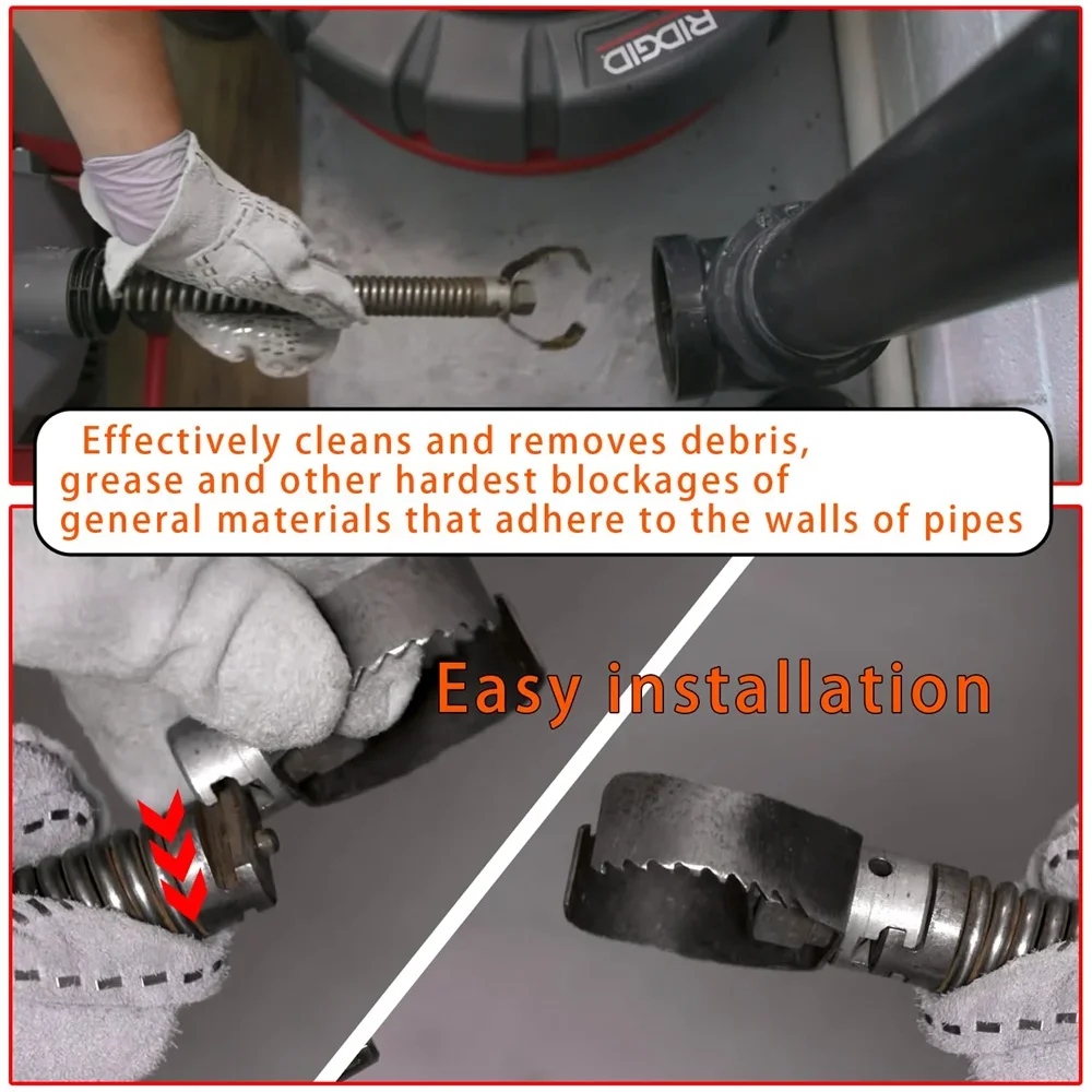 52822 Model T-232 H-D 3""C" Cutter Cable Coupler Drain Cleaning Tool for RIDGID K-400 Drum Machine, RIDGID K-3800 Drum Machine