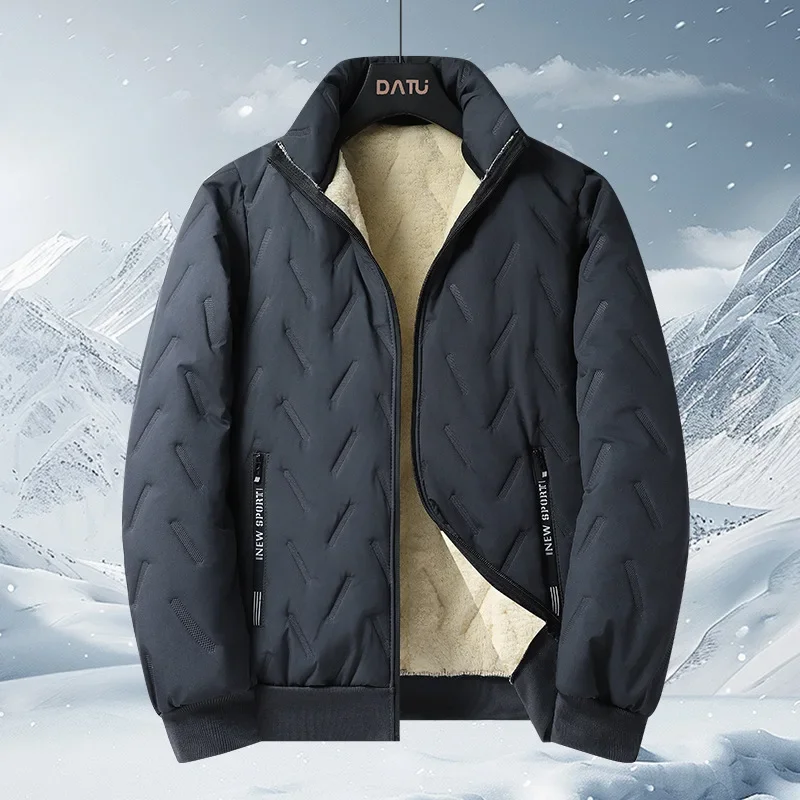 Down Jacket,Women Jacket,Mens Jacket Fleece-Lined Warm Winter Three-Piece Set Cotton Coat Jacket Windproof Thickened Sheep Velvet Trousers Casual Style