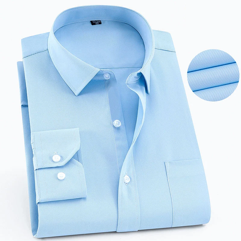 Mens Classic Dress Long Sleeved Shirt Spring Autumn White Black Blue Pink Red Solid Chemise Homme Male Business Casual Shirts dress shirts men casual shirts