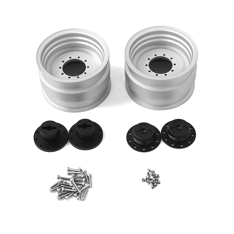 Tires Tyre Wheel Hub Rims for 1/14 Lesu Model Aoue-BL71 Two-head Busy Loader Rc Hydraulic Model Diy Upgrade Parts 5