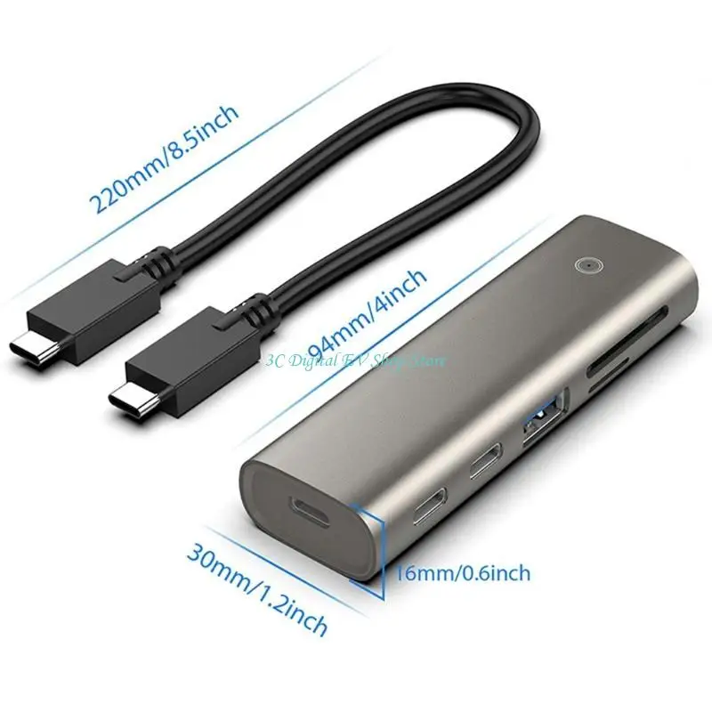 E74D USB 허브 어댑터 TF 카드용 10GbpsUSB3.1 Gen2 멀티 분배기 USB 도킹 스테이션