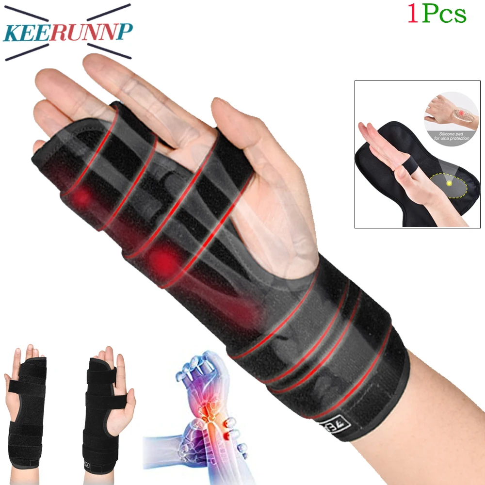 

1Pcs Pinky Finger Splint Hand Fracture Brace Immobilizer for Broken Fingers,Metacarpal Syndrome,Ulnar Gutter - Left & Right Hand