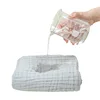 6 Layer Cotton Gauze Baby Blanket Newborn Muslin Baby Bath Towel Soft Swaddle Wrap Stroller Blanket Lange Bedding Items 6