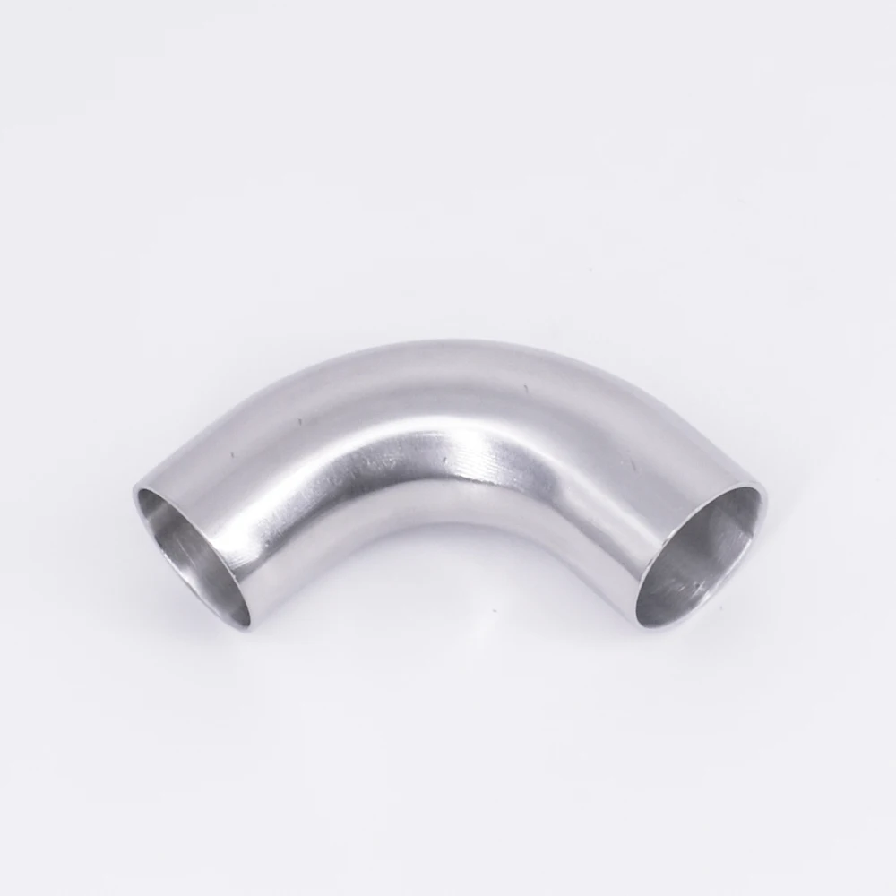 

19/25/32/38/45/51/57/63/76/89/102/108mm Pipe OD Butt Weld 90 Degree Elbow Long Bend SUS304/316 Sanitary Fitting L=20mm