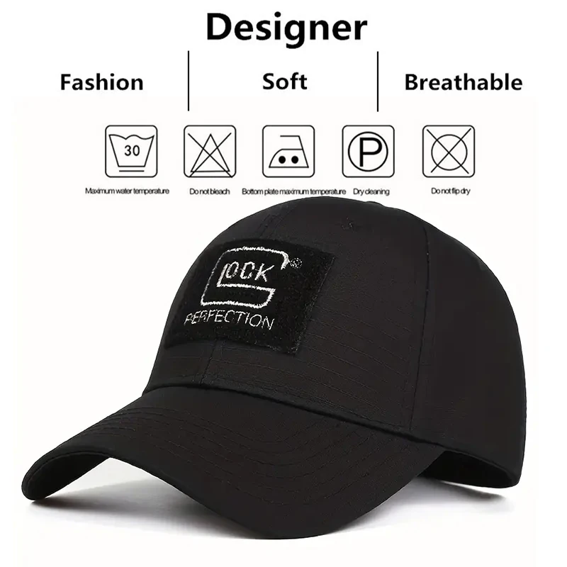Baseball Cap Men Lock Camouflage Embroidery Hiphop Versatile Adult Sunshade Unisex Adjustable