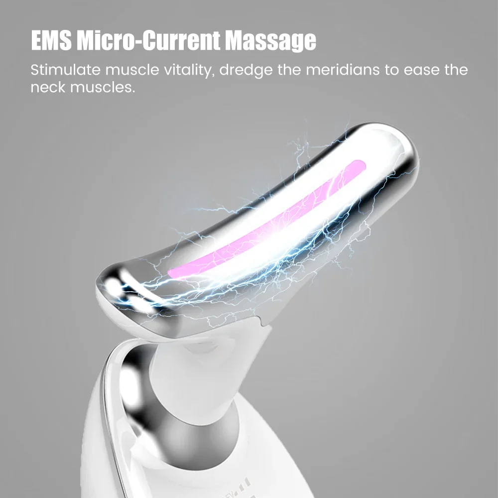 LED Photon Therapy Neck Face Lifting Device Vibration Skin Tighten Reduce Double Chin Anti-Wrinkle Remove Machine Skin Care