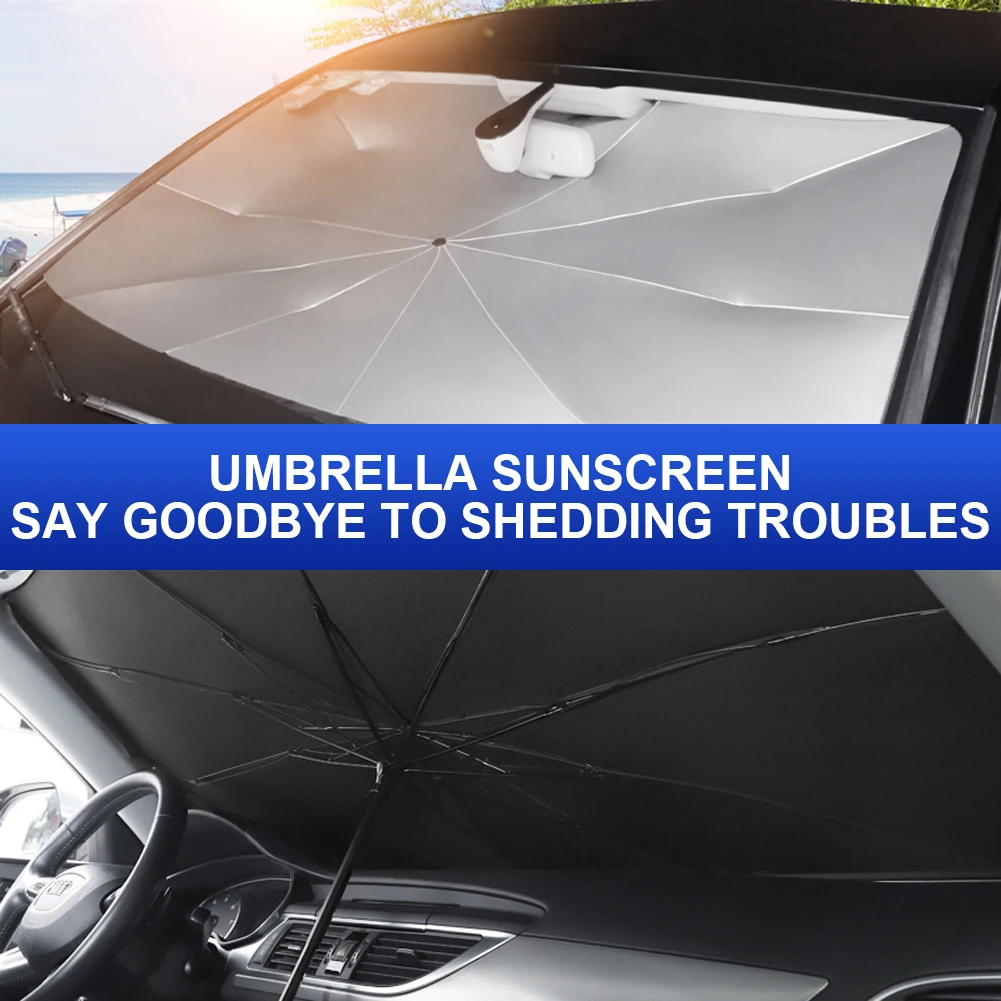 140cm faltbare Auto Windschutzscheibe Sonnenschutz Regenschirm Auto UV Abdeckung  Sonnenschutz Wärmedämmung Frontscheibe Innenschutz