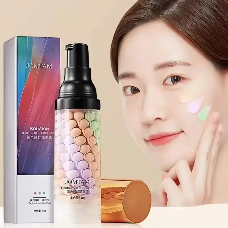 Face Makeup Primer Tri-color Cream Contour Color Isolation Waterproof Makeup Foundation Natural Makeup Base Cream 40g 6 Face Makeup Primer Tri-color Cream Contour Color Isolation Waterproof Makeup Foundation Natural Makeup Base Cream 40g 6