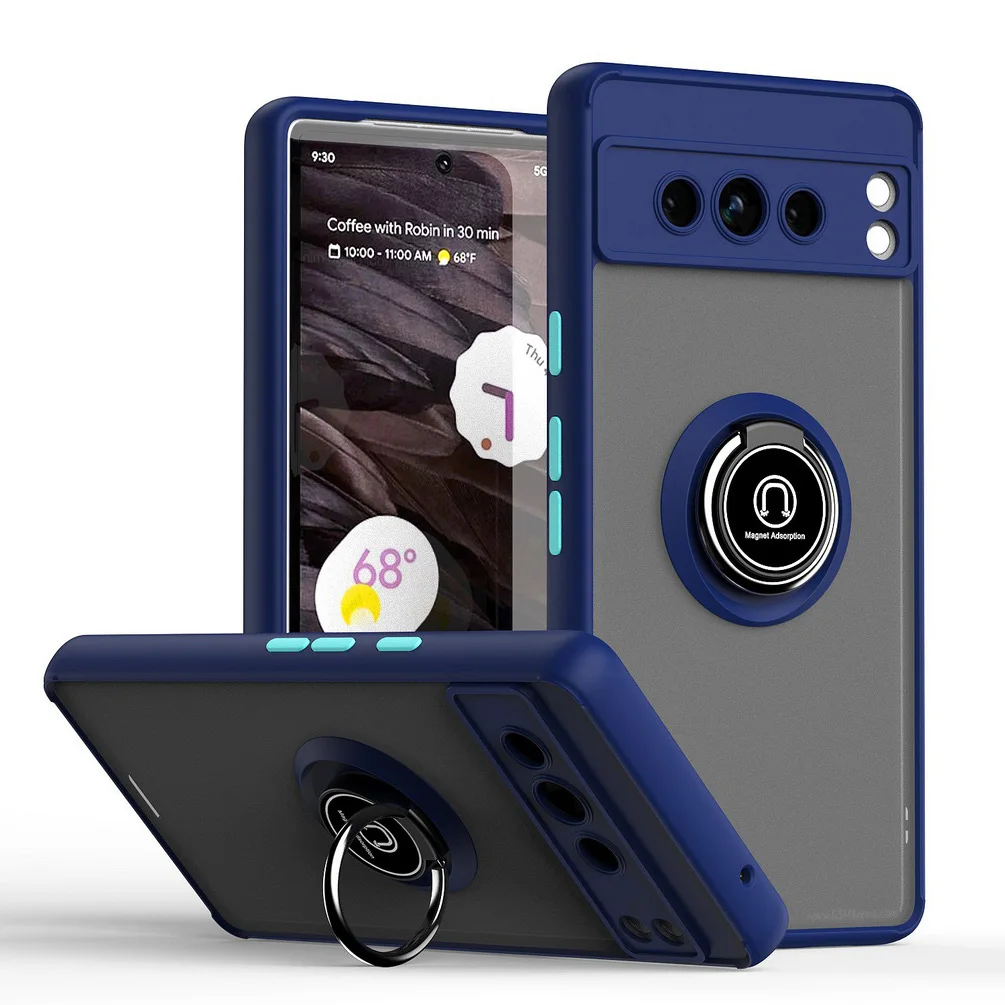Rotatable bracket stand phone case for 8 7 Pro 7A Pixel7 Pixel 6 pro Finger Ring Holder Hard back cover_voghion.com