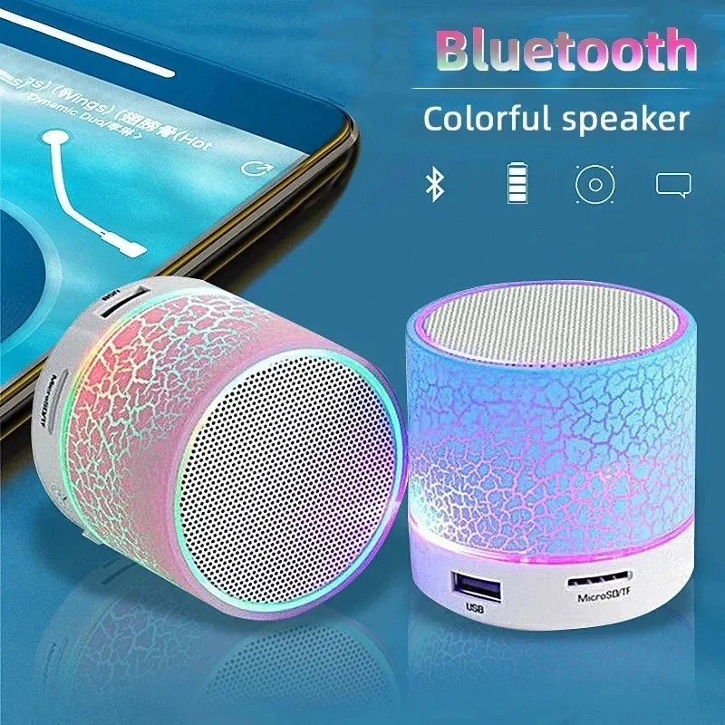 Bluetooth Mini Speaker Wireless Sound Box Colorful LED TF Card USB Subwoofer Portable MP3 Music Player For PC Phone bluetooth speaker,computer speakers