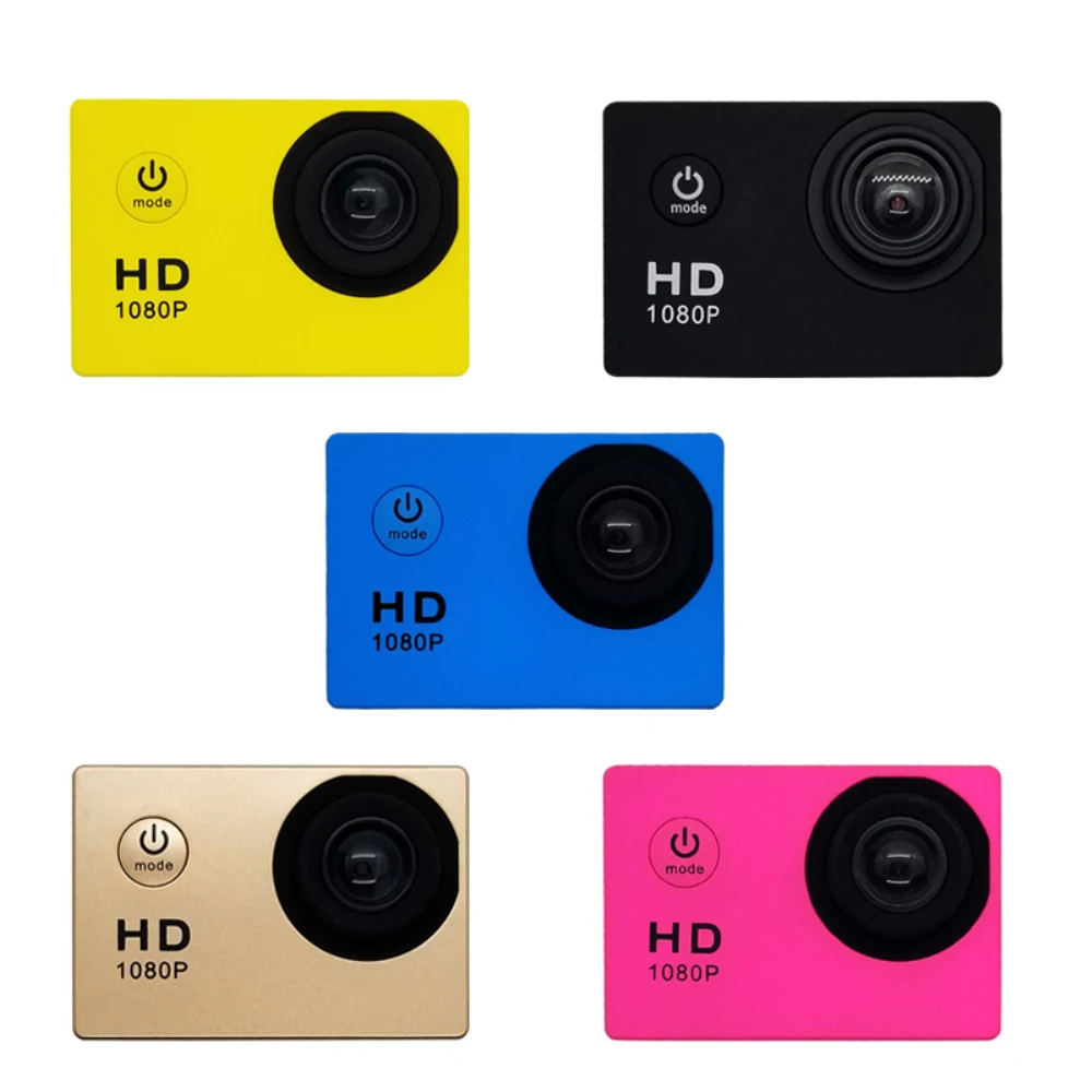 2022 방수 USB 액션 카메라 1080P 액션 카메라 레코더, 방수 오토바이 대시 캠, 다이빙 DVR 자전거 카메라 헬멧