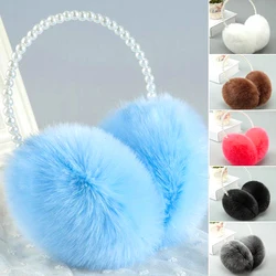 Winter Warm Ear Muffs Girl Fluffy Earmuffs Women Plush Earmuffs Winter Ear Warmers Solid Color Soft Casual Ear Muffs Earlap