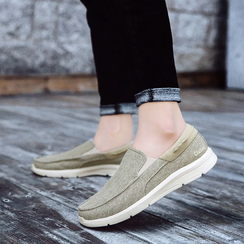 Classic Men Canvas Shoes Men's Mules Shoes Summer Casual Loafers