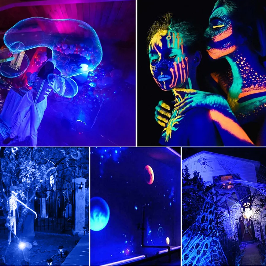 UV Black Lights for Glow Party 60W 100W LED Black Light Outdoor IP66  Waterproof UV Curing Light for Halloween Party Stage Decor - AliExpress
