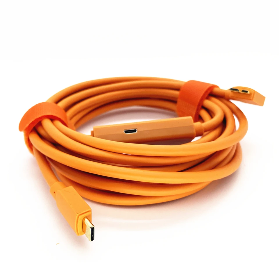 Canon 5D Mark IV 5DSR 1DX2 Nikon D850 D5 카메라 테더 촬영 TypeC용 부스터가 포함된 5m USB-C  - Micro-B 3.0 테더링 케이블 - AliExpress