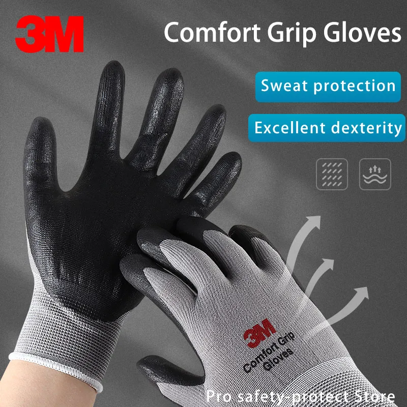 Guantes de algodón negro, guantes protectores, grandes (paquete de 12)