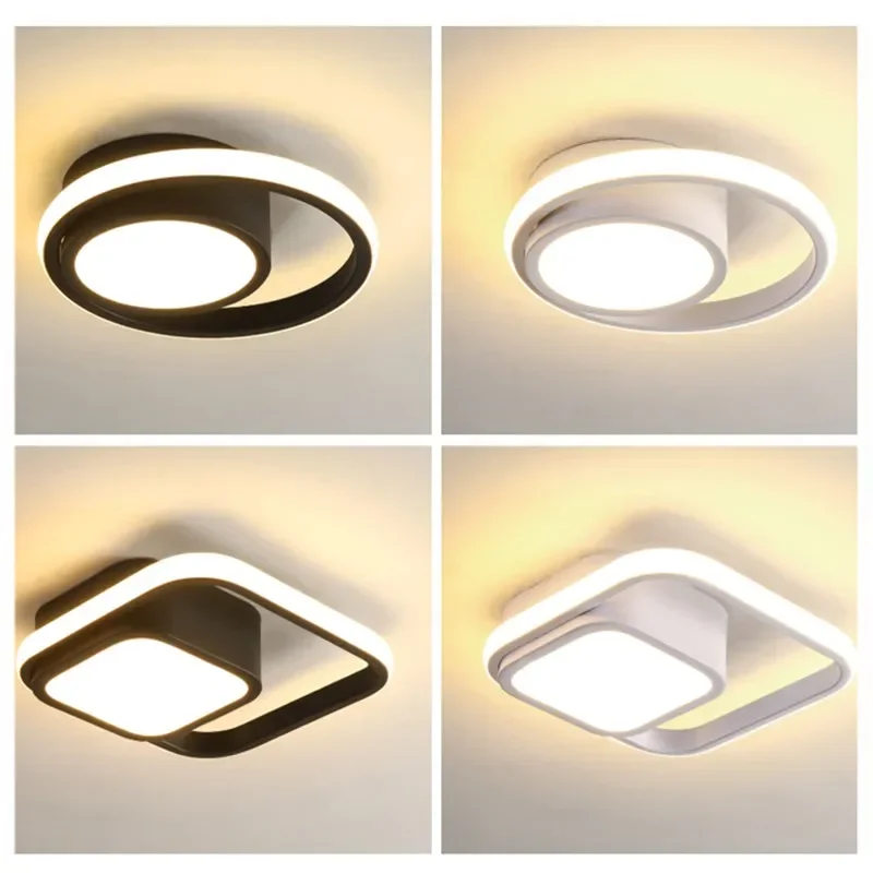 

Modern LED Aisle Ceiling Light Minimalist Black White ceiling Lamp For Entryway Closet Cloakroom Led Ceiling Fixtures Luster
