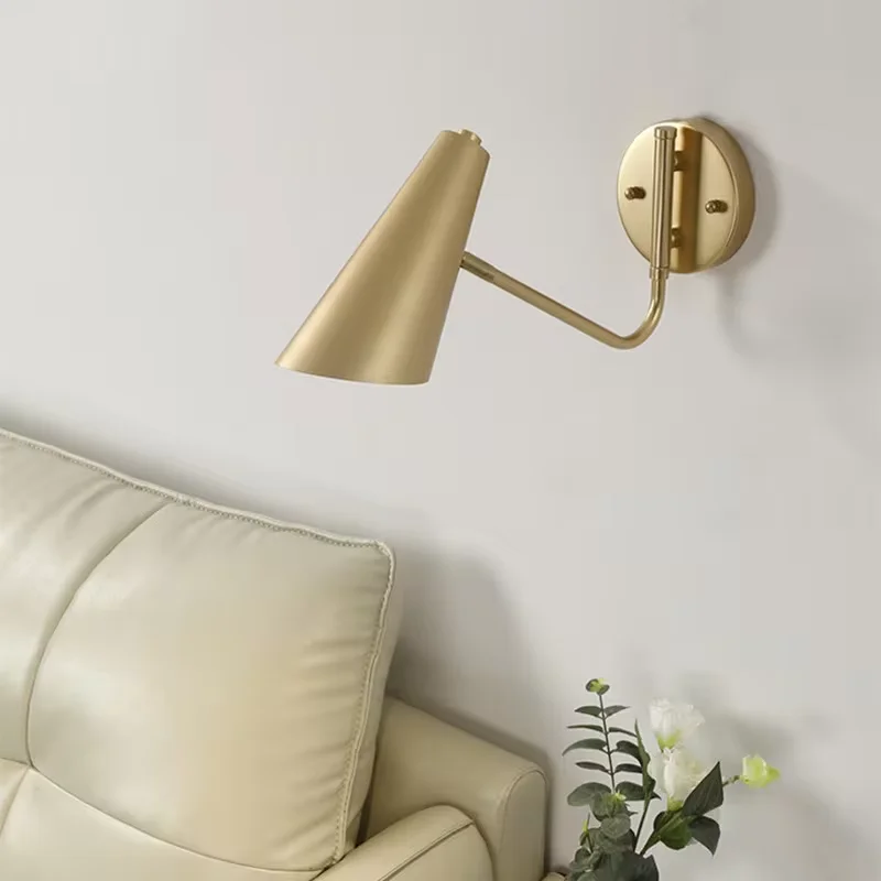 Swing Arm Wall Lamp Bedroom Bedside Modern Minimalist Nordic Room Lighting Retractable Folding Reading Light
