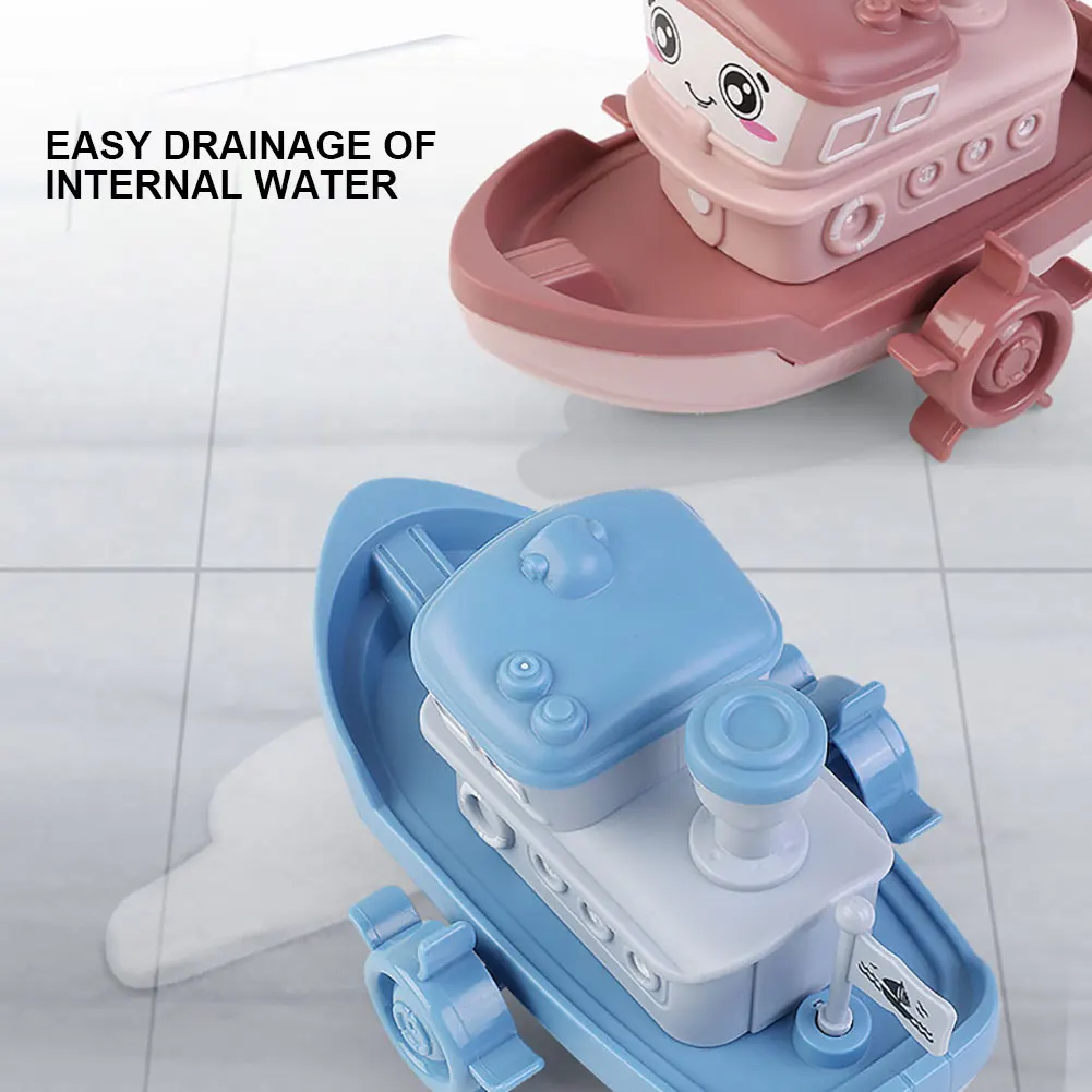 Cartoon Ship Wind Up Clockwork Boat Toy Kids Baby Bath Water Educational Toys for Children Kids Toddlers Gifts 2