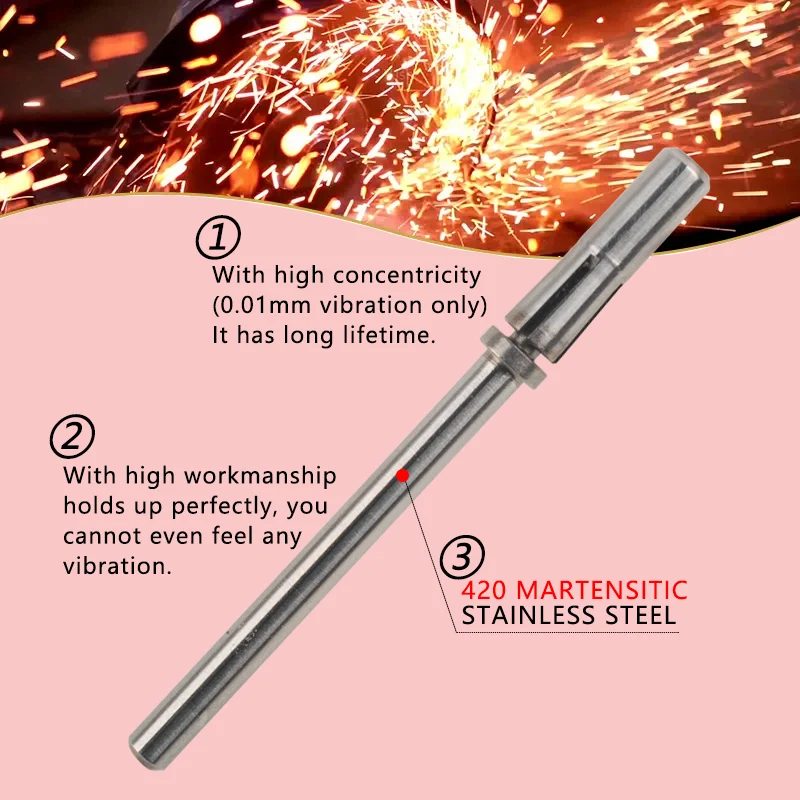 3mm 미니 화이트 샌딩 밴드 스테인레스 스틸 네일 드릴 비트 맨드릴 전기 매니큐어 액세서리 도구