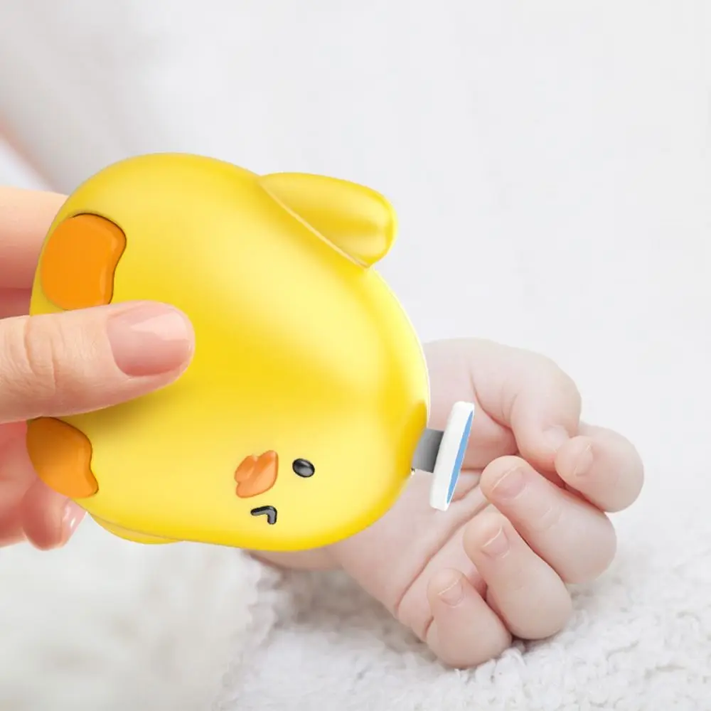 Cartoon Electric Baby Nail Trimmer Chicken Shape Portable Baby Nail Clipper Automatic BPA-Free Electric Nail Clipper