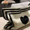 Decoration Knit Desktop Tissue Box Foldable Reusable Heart and Plaid Napkin Cover Dustproof Home Livingroom Car Paper Towels Bag 5