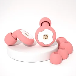 Pair of Soft Silicone Reusable Noise - Reducing Earplugs - Ideal for Sleep, Travel, and Swimming Noise Protection (09)