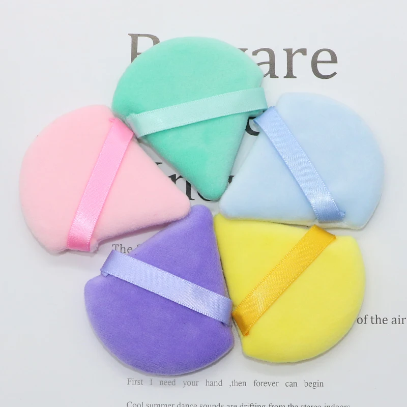 OGEYERO Velvet Triangle Powder Puff Make Up Sponges for Face Eyes