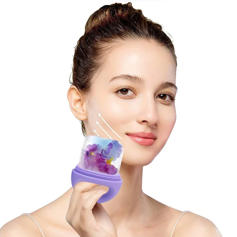Silicone Ice Cube Roller Massage Mould Facial Slimming Relaxing Ice Massage Handheld Ice Cup Mold Beauty Skin Care Massage Tools