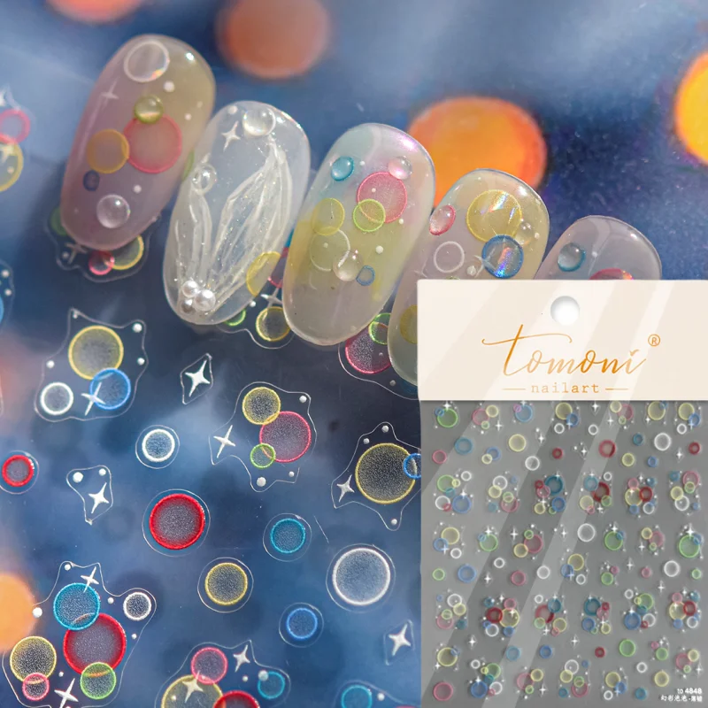 Tomoni Crystal Drum Nail Art Stickers Magic Castle Nail Art Supplies Decals French Photo Frame Diamond Manicure Accessories nail stickers nail art tools nail art decoration nail decals