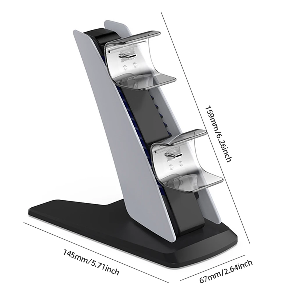 【Direct-sales】 Wireless Joystick Charging Dock with Indicator Controller Charger Station Dual Controller Charging Stand for Playstation5.