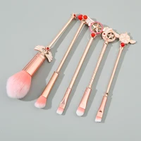5pcs Metal Handle Soft Fluffy Makeup Brush Set Anime Card Captor Sakura Cosmetics Powder Brush 6