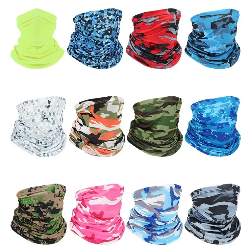 Outdoor Ice Silk Sun Protection Face Cover UV Scarf Sports Bandana Neck Gaiter Full Face Mask