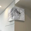 New Living Room Double sided Wall Clock Creative two face Clock Wall Light Lunar Corner Clock No Hitting Kong Digital Clock 6
