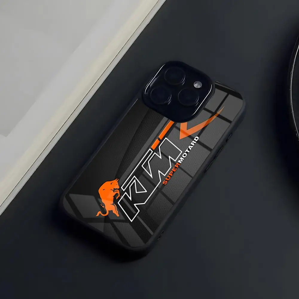 Premium Motorcycle-Inspired Glass Phone Case