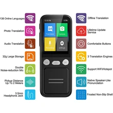 

T16 Portable Instant Voice Translator Language Translator In Real-time Smart Translator Supports 14 Offline Languages In 2021
