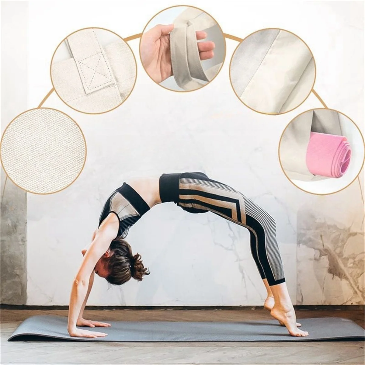 Outdoor exercise yoga mat storage bag Large capacity fitness yoga mat storage bag Portable fitness