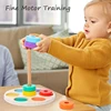 Baby Wooden Rainbow Stacking Toy Montessori Coloerful Blocks Classification and Nested Games Fine Motor Training Shape Matching 3