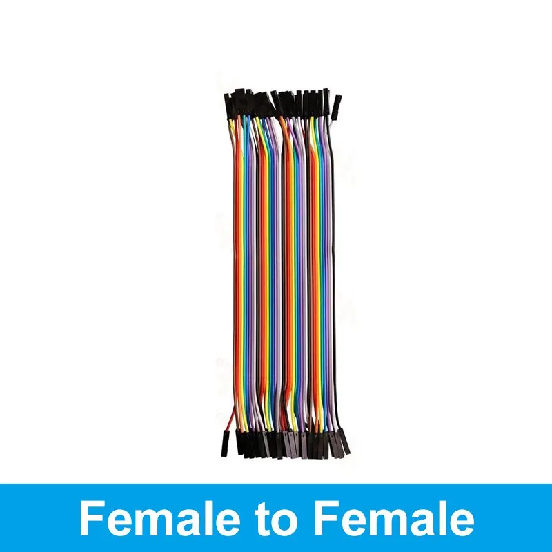 40-Pin 20cm Dupont Jumper Wire Set – Male-to-Male, Female-to-Male, Female-to-Female Cable Kit