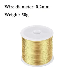Premium Multi - Size Brass Craft Wire for DIY Jewelry & Handmade Crafts (0.2mm)