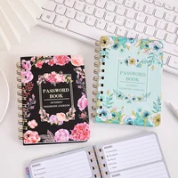 65 sheets Floral A6 Password Keeper Book with Alphabetical Stickers for Internet Website Address Login Secure Password Organizer 1