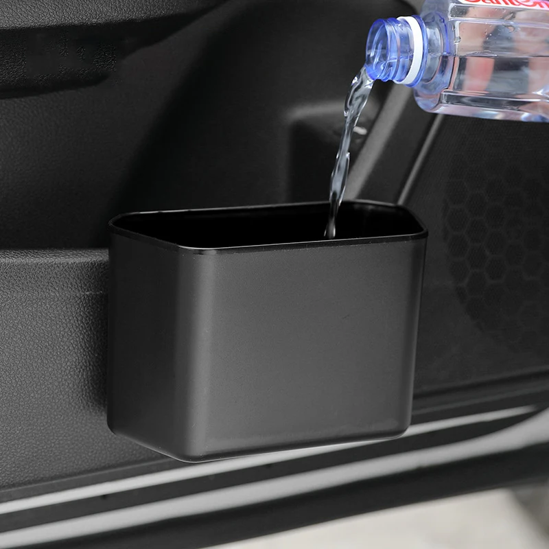 Hanging Car Trash Can, Waste Basket, Car Garbage Bin Storage, Plastic Dustbin Garbage Organizer Storage, Blue, Black, Pink