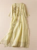 Robes d'été imprimées vintage pour femmes 2026 – Nouvelle robe longue décontractée et respirante pour femme, tenue de bureau élégante