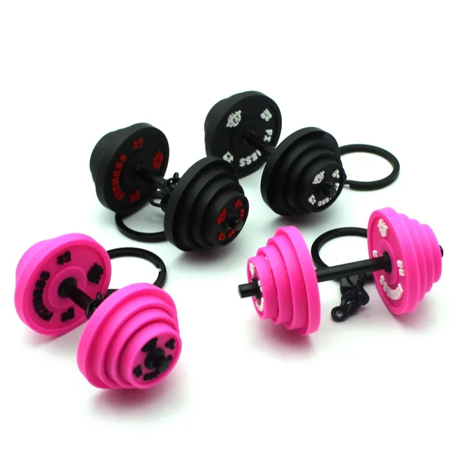 Barbell Keychain Fitness Weight Key Chain Mini Dumbbell Gym Workout Accessory for Backpack Gym Bag Sports Purse Exercise Lover