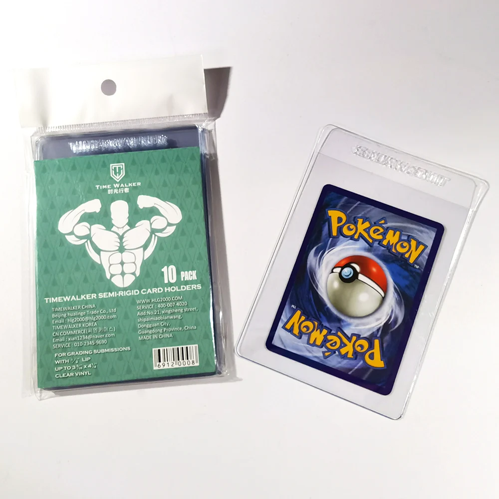 Timewalker Semi Rigid Card Holder Pokemon,mtg Baseball Card Holder-3-3/16" X  4-1/4" Including 1/2" Lip Trading Card Sleeves - Playing Cards - AliExpress