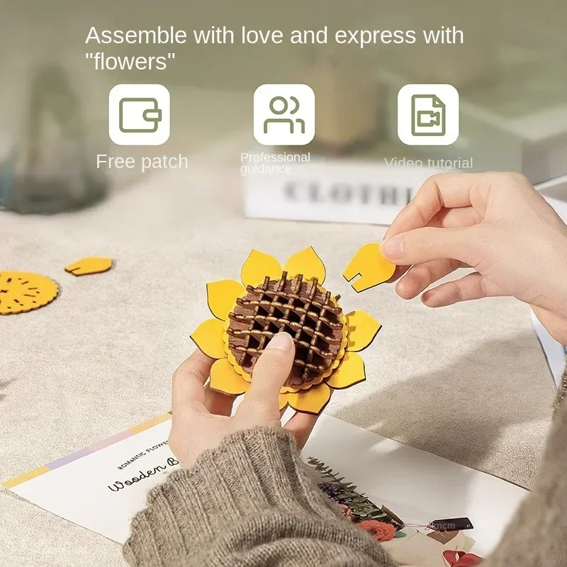Simulated building block bouquet DIY flower arrangement small toy decorations Office home decorations Valentine's Day gifts building blocks toys