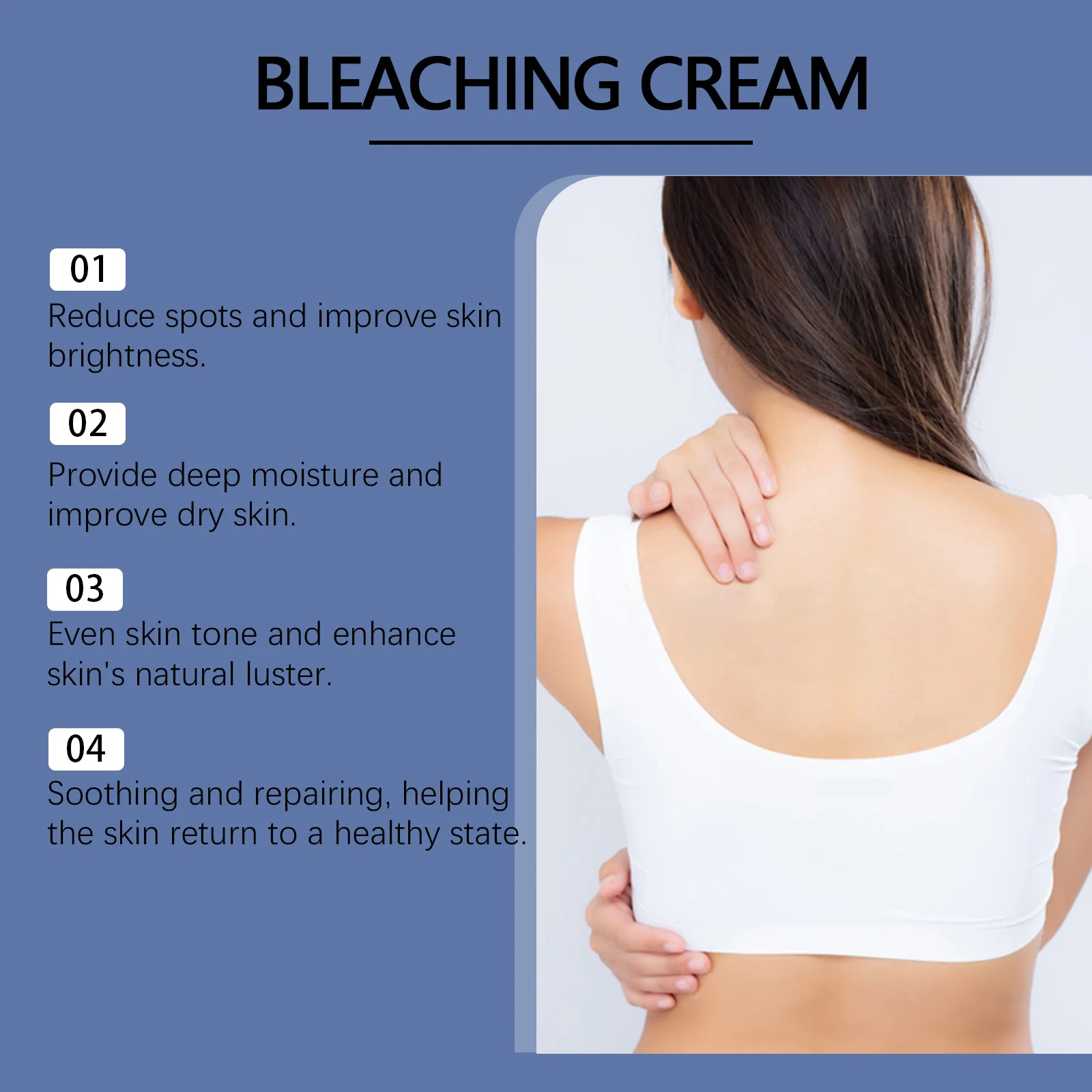 Bleaching Cream Private Parts Underarm Whitening Dark Spots Removal Melanin Even Skin Tone Brightening Knees Joint Body Lotion 5