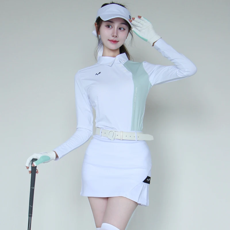 Golf Women's Long Sleeved Slimming and Height Improvement Style Short Skirt Outdoor Leisure Sports