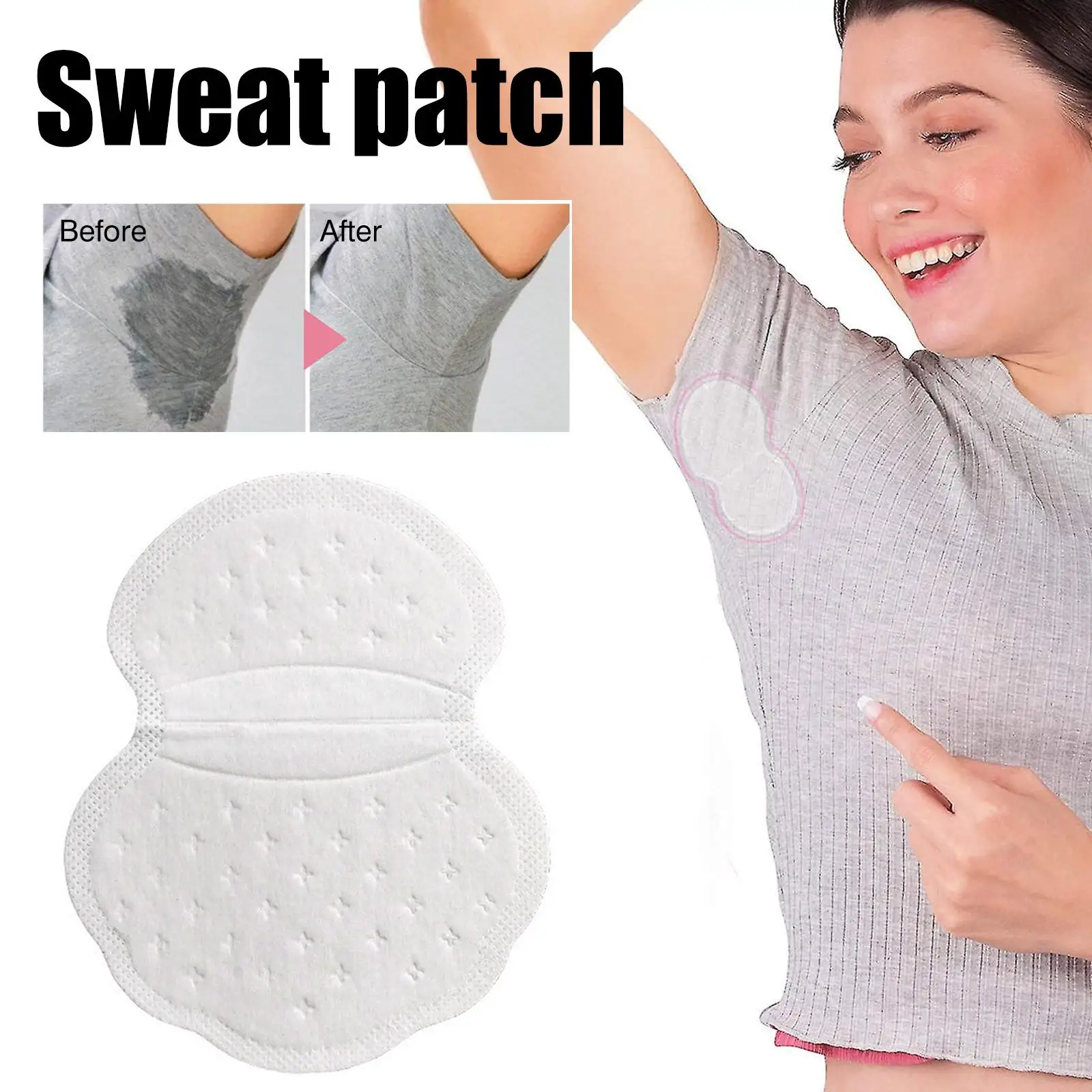 50Pcs Disposable Underarm Armpit Sweat Pads Sweat-absorbing Patch Summer Deodorants Non-woven Pads Breathable Ultra-thin