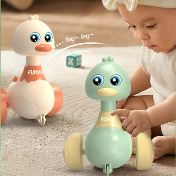 Baby Toy Cartoon Swing Duck Toy Press Vehicles Glide Animal Inertia Pull Back Cars Early Educational crawling Toy Toddlers Gifts 1